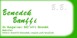 benedek banffi business card